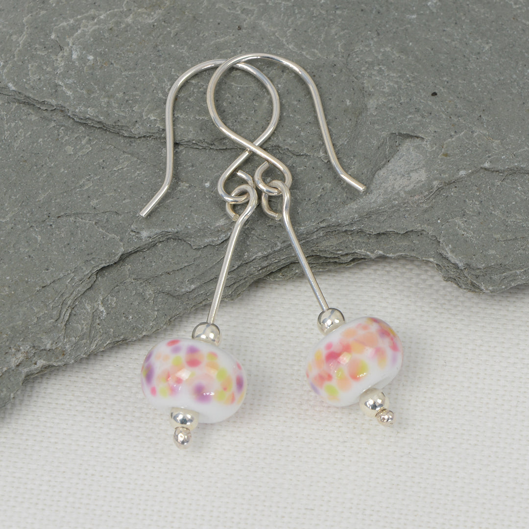 Confetti glass bead earrings