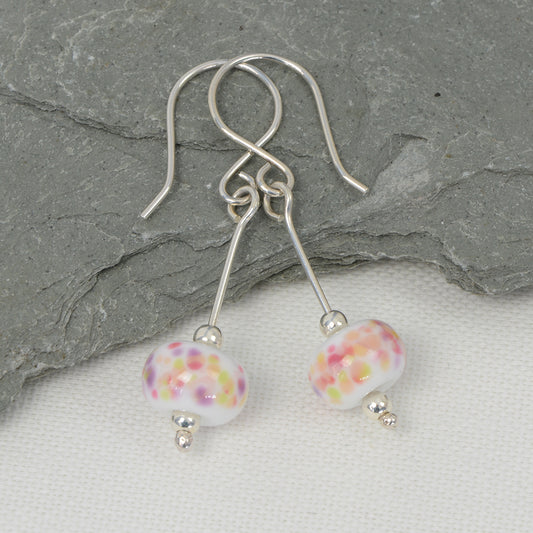Confetti glass bead earrings